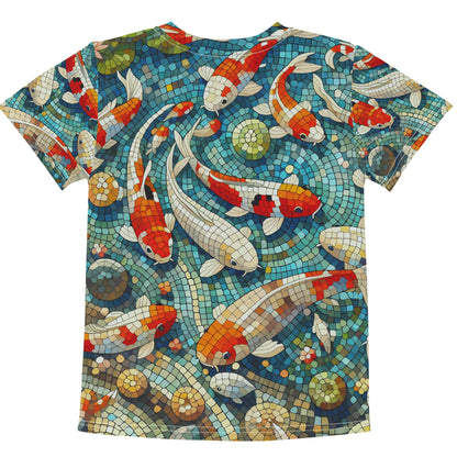 Koi Pond Mosaic Vintage Kids T-shirt