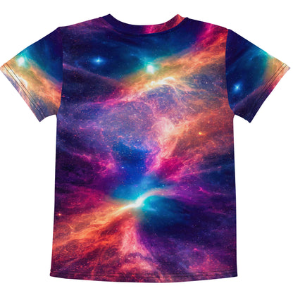 King Wolf Nebulosa Galaxy Kids T-Shirt