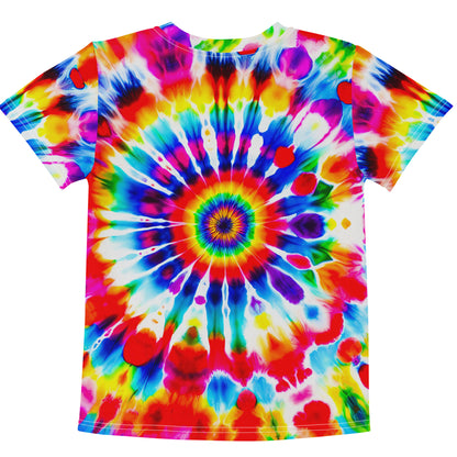 Unicorn 5th Birthday 5 Years of Being Awesome Tie Dye Kids T-Shirt