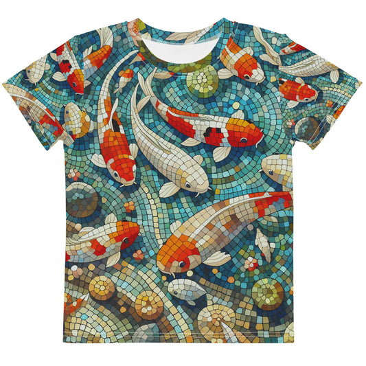 Koi Pond Mosaic Vintage Kids T-shirt
