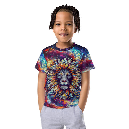 Lion Mosaic Galaxy vintage Kids T-shirt