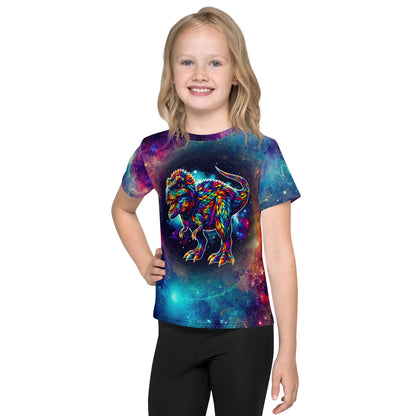 Dinosaur Galaxy Cosmic Black Hole Kids crew neck t-shirt