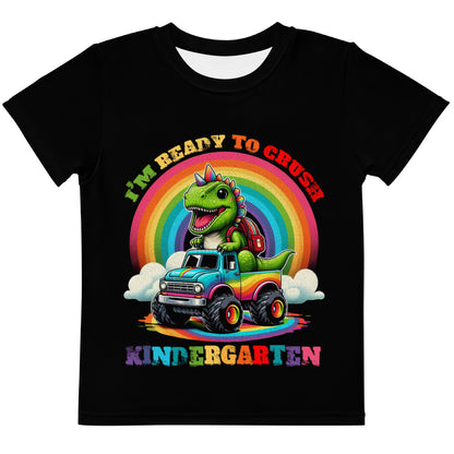 I'm Ready To Crush Kindergarten Monster Truck Dinosaur Kids T-Shirt