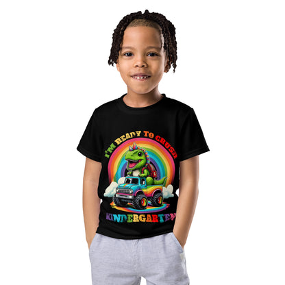 I'm Ready To Crush Kindergarten Monster Truck Dinosaur Kids T-Shirt
