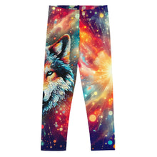 Load image into Gallery viewer, Wolf Mosaic Galaxy Vintage  Kid&#39;s Leggings
