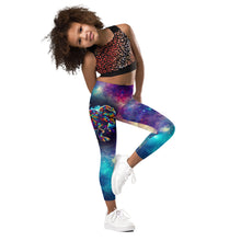 Load image into Gallery viewer, Dinosaur Galaxy Cosmic Black Hole Kid&#39;s Leggings
