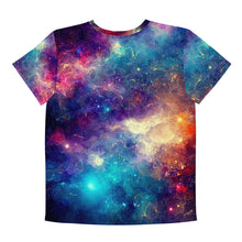 Load image into Gallery viewer, Wolf In Galaxy Vintage Youth crew neck t-shirt
