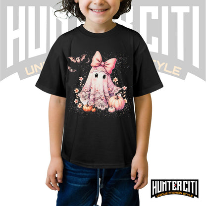 Cute Glitter Ghost & Pumpkin Halloween T Shirt - Glitter Halloween Shirt For Kids!