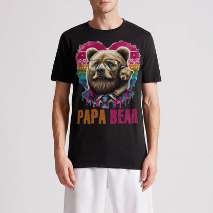 Papa Bear Tie Dye Vintage Mens Premium T-Shirt