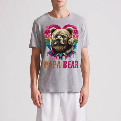 Papa Bear Tie Dye Vintage Mens Premium T-Shirt