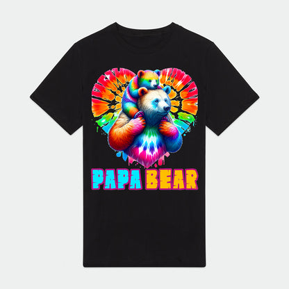 Papa Bear Tie Dye Mens Premium T-Shirt