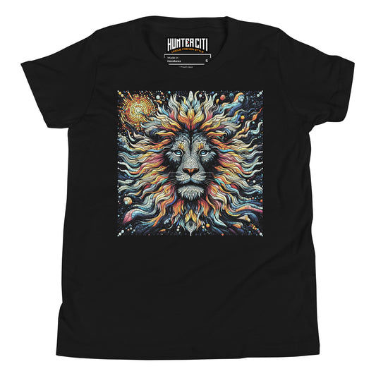Lion In Galaxy Vintage Youth T-Shirt