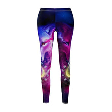 Load image into Gallery viewer, Wolf galaxy and zodiac Women&#39;s Leggings
