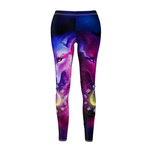 Wolf galaxy and zodiac Women's Leggings