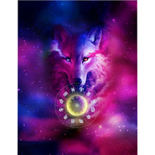 Load image into Gallery viewer, Wolf Galaxy and Zodiac Microfiber Duvet Cover
