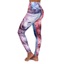 Load image into Gallery viewer, Wolf And Flower High Waisted Yoga Leggings
