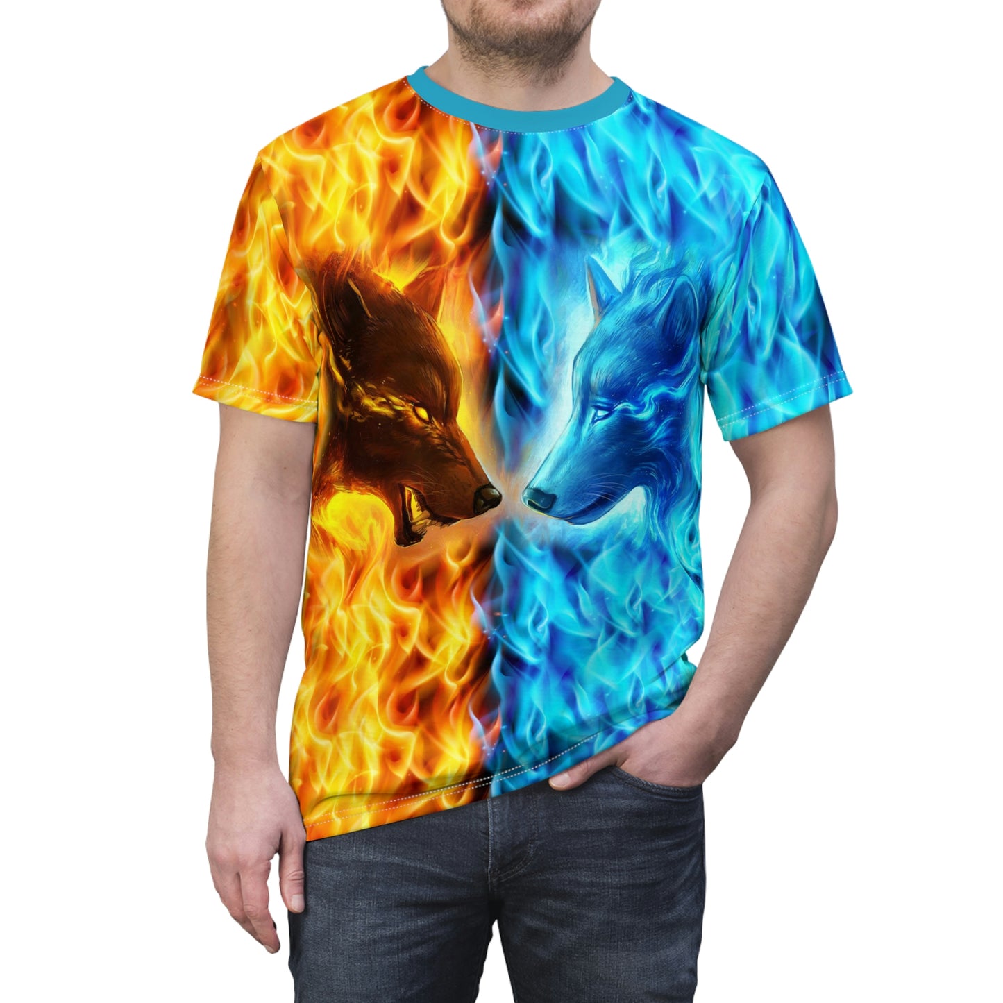 Wolf Fire and Ice T-Shirt