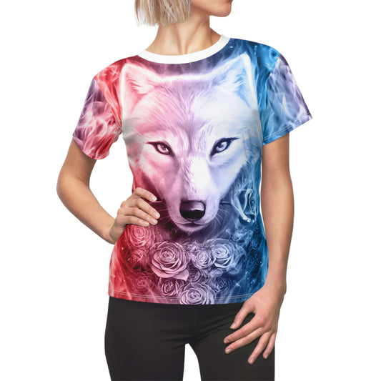 Wolf And Flower Women's T-Shirt