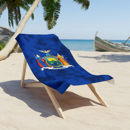 New York Flag Tie Dye Beach Towel
