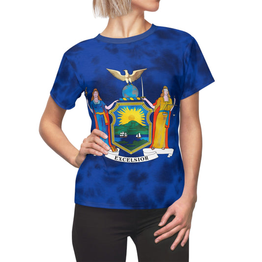 New York Flag Tie Dye Women's T-Shirt
