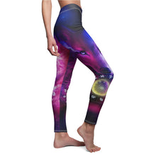 Load image into Gallery viewer, Wolf galaxy and zodiac Women&#39;s Leggings
