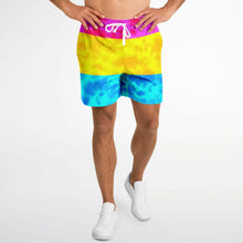 Load image into Gallery viewer, Pansexual Pride Flag Tie dye Athletic Shorts
