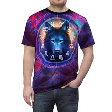 Load image into Gallery viewer, Mandala Wolf Galaxy Zodiac T-SHIRT

