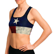 Load image into Gallery viewer, Texas Flag Tie Dye Sports Bra
