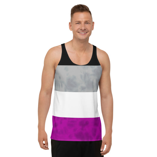 Asexual Pride Flag Tie Dye Tank Top