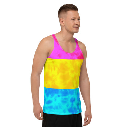 Pansexual Pride Flag Tie dye Tank Top