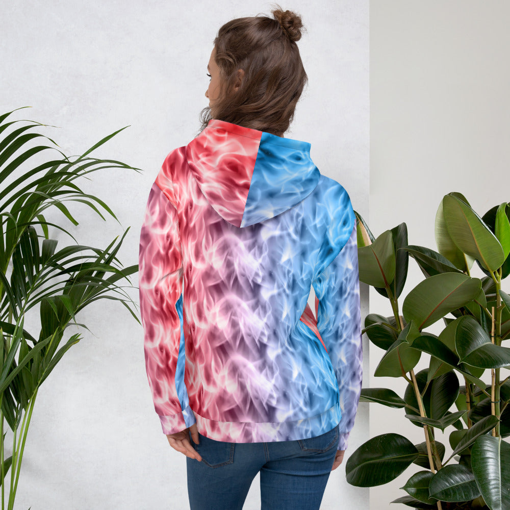 Wolf And Flower Unisex Hoodie