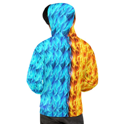 Wolf Fire and Ice Unisex Hoodie