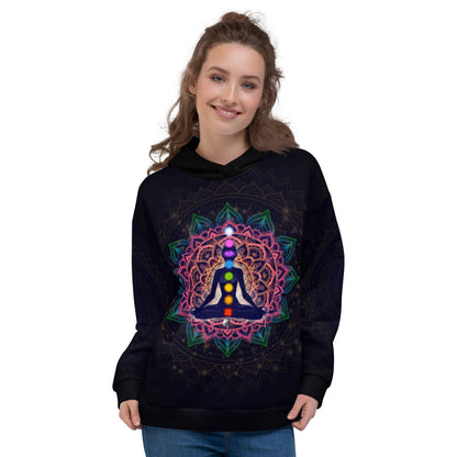 Meditating Human In Lotus Pose Unisex Hoodie