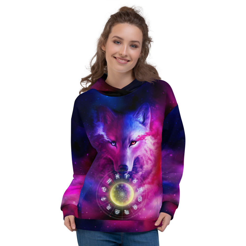 Wolf Moon Galaxy Unisex Hoodie