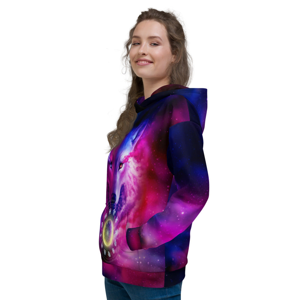 Wolf Moon Galaxy Unisex Hoodie