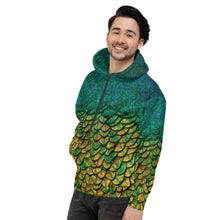 Load image into Gallery viewer, Peacock feathers Unisex Hoodie
