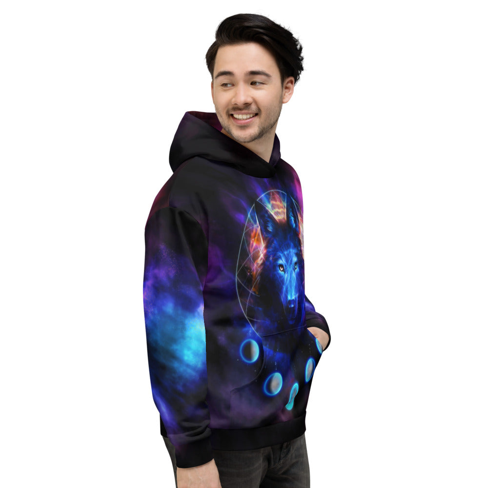 Wolf Moon Galaxy Unisex Hoodie