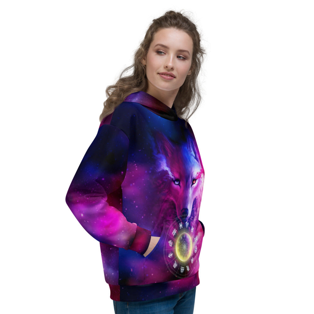 Wolf Moon Galaxy Unisex Hoodie