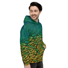 Load image into Gallery viewer, Peacock feathers Unisex Hoodie
