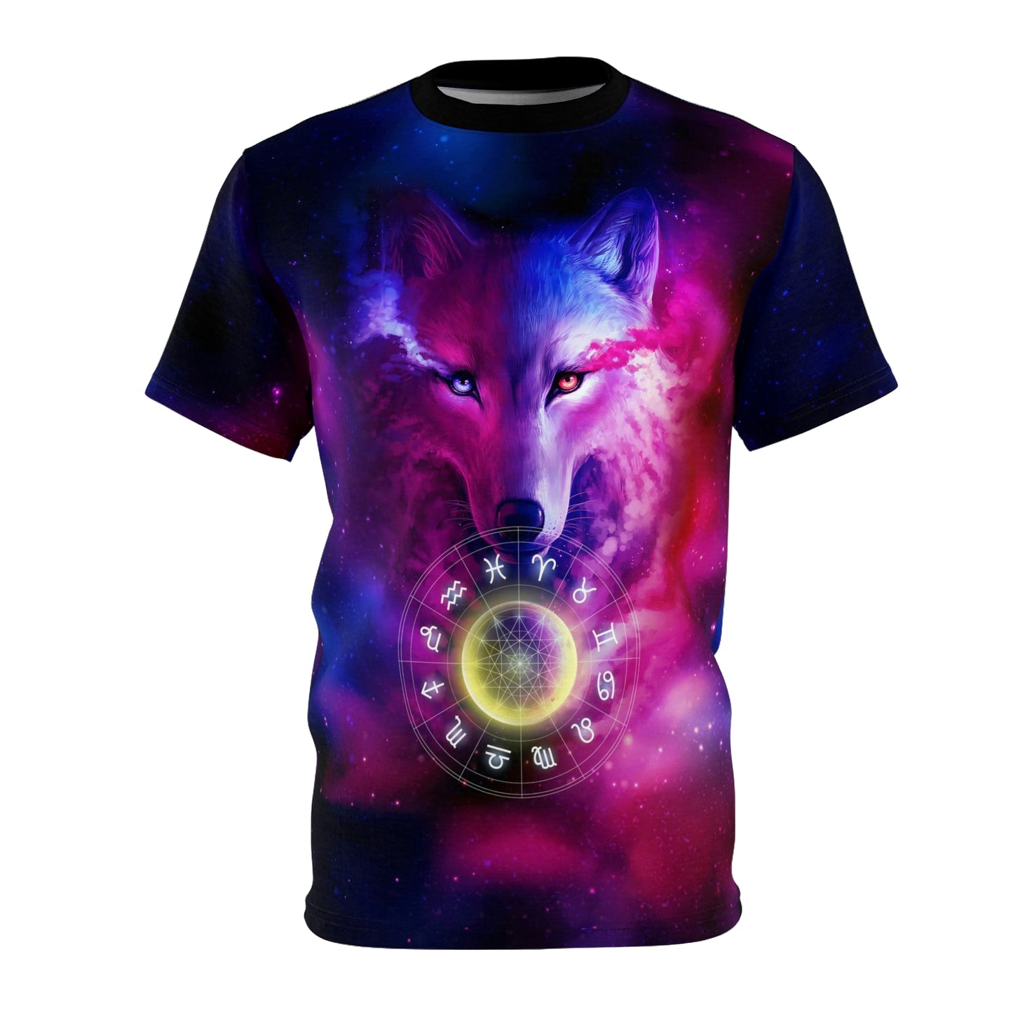 Wolf galaxy and zodiac T-Shirt
