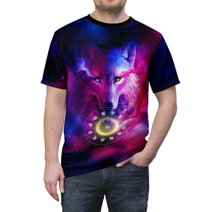 Wolf galaxy and zodiac T-Shirt