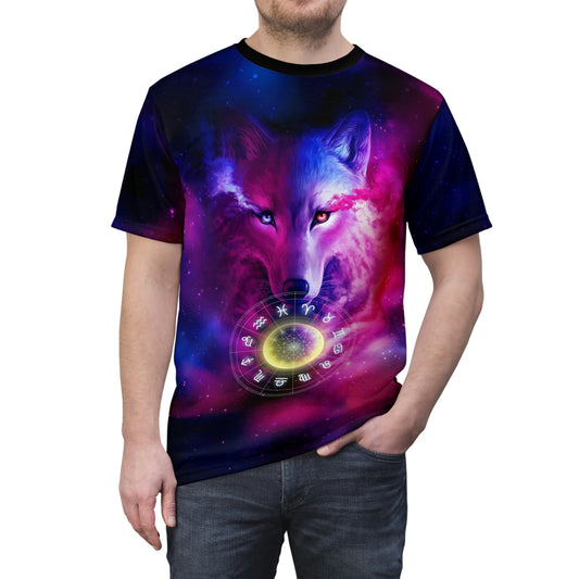 Wolf galaxy and zodiac T-Shirt
