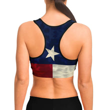 Load image into Gallery viewer, Texas Flag Tie Dye Sports Bra

