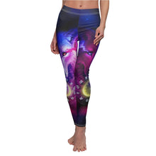 Load image into Gallery viewer, Wolf galaxy and zodiac Women&#39;s Leggings
